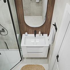 Vivon Тумба с раковиной Shelly 70 подвесная белая – фотография-3